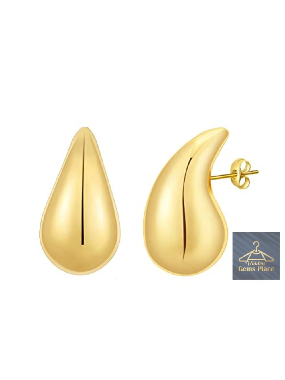 Chunky 14K Gold Plated Hoop Earrings for Women Lightweight Hollow Open Hoops